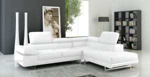 canapé d'angle cuir blanc design 19