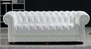 canapé chesterfield convertible cuir blanc 5