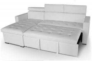 canapé chesterfield convertible cuir blanc 8