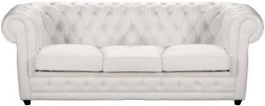 canapé chesterfield convertible cuir blanc 12
