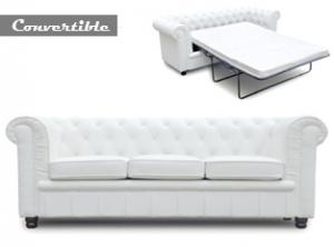canapé chesterfield convertible cuir blanc 20